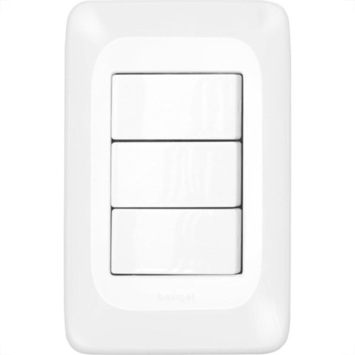 Kit C/3 - Conjunto Pial Pop 4X2 Branco Com Placa (3Parale...