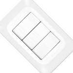 Kit C/3 - Conjunto Pial Pop 4X2 Branco Com Placa (3Parale...
