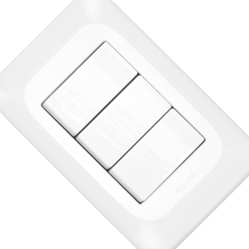 Kit C/3 - Conjunto Pial Pop 4X2 Branco Com Placa (3Parale...