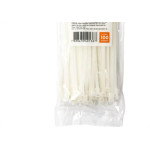 Abracadeira Nylon Perkon Branca 4,8X200 100 Pecas 1258