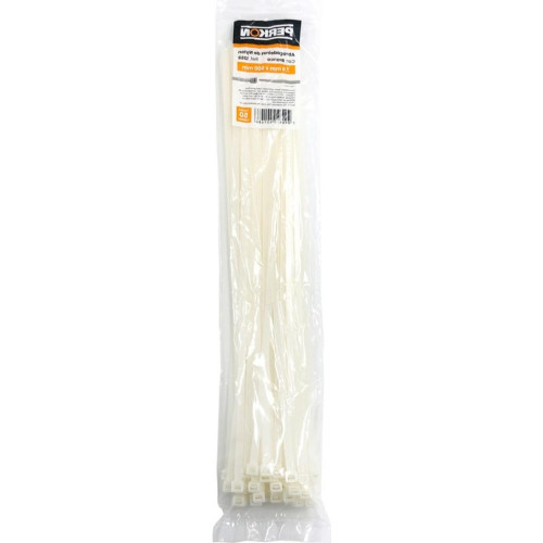 Abracadeira Nylon Perkon Branca 7,6X500 50 Pecas 1268