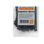 Abracadeira Nylon Perkon Preta 2,5X 80 100 Pecas 1278