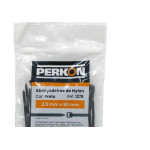 Abracadeira Nylon Perkon Preta 2,5X 80 100 Pecas 1278