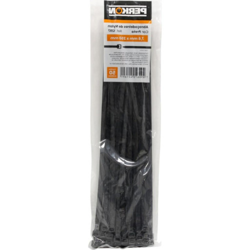 Abracadeira Nylon Perkon Preta 7,6X350 50Pecas 1297