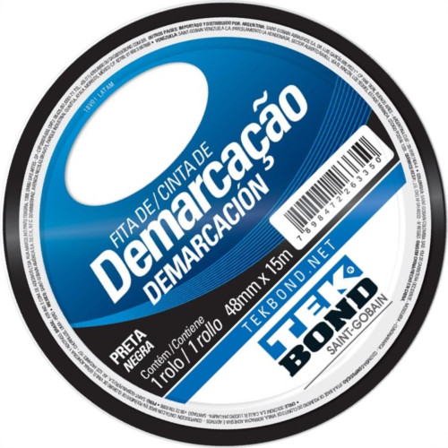 Fita Demarcacao Solo Tekbond 48X15M Preta 