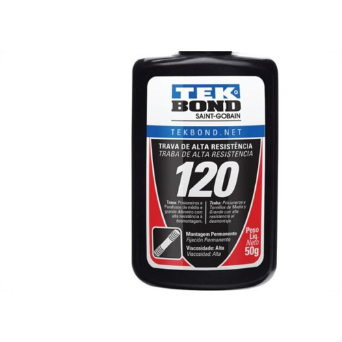 Cola Trava Rosca Tekbond Alto Toque 120 Vermelha 50G 