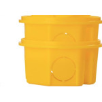 Caixinha Luz Plastica 3X3 Tramontina Amarela Orelha Pvc  - Kit C/20 