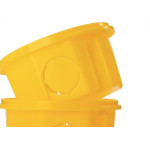 Caixinha Luz Plastica 3X3 Tramontina Amarela Orelha Pvc  - Kit C/20 