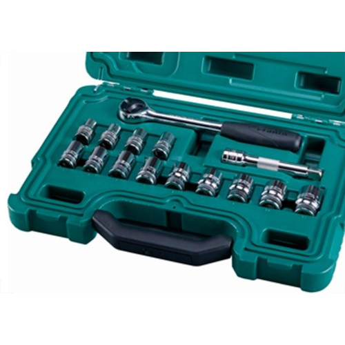 Soquete Sata Sextavado Com Catraca 1/2'' 15 Pecas Mm St09525Sj
