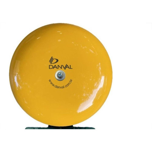Campainha Alarme Danval Profissional 6'' Bateria Externa Amarela Bivolt Ca02.10