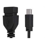 Cabo Tipo C Mobile - Tipo C + Usb A Femea - 17Cm - Preto 018-0114