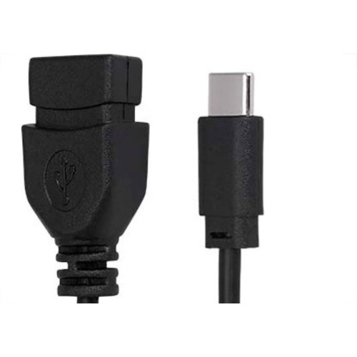 Cabo Tipo C Mobile - Tipo C + Usb A Femea - 17Cm - Preto 018-0114