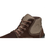 Botina Marluvas Nubuck Com Cadarco ''35'' Bico Plastico Cafe 700312-35