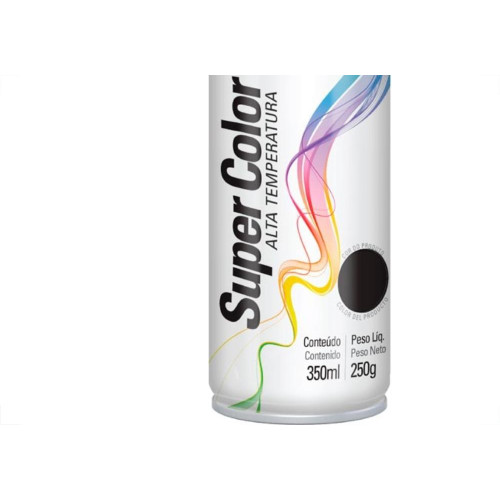 Tinta Spray Tekbond Alta Temperatura Preto Brilhante 350Ml 