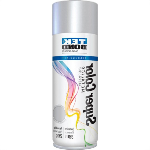 Tinta Spray Tekbond Prata Metalico 350Ml 