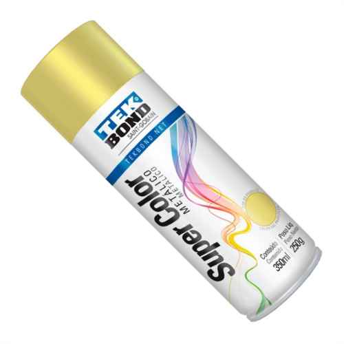 Tinta Spray Tekbond Dourado Metalico 350Ml 