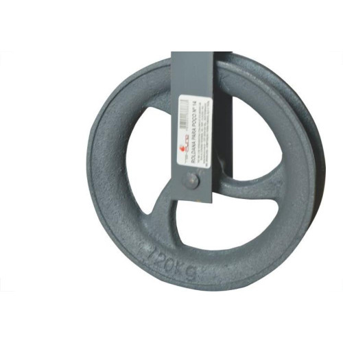 Roldana Para Poco Tekfund 14Cm Capacidade 120Kg ''Gancho'' 25