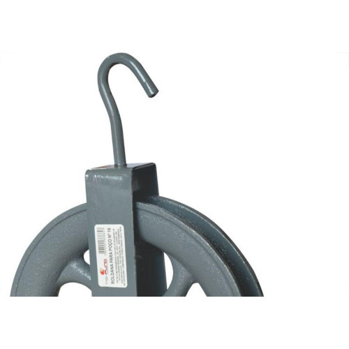 Roldana Para Poco Tekfund 18Cm Capacidade 180Kg ''Gancho'' 27