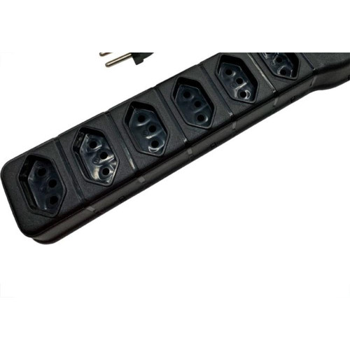 Filtro Linha Multicraft Plastico 6 Tomadas Preto Bivolt 21442