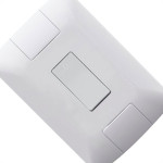 Conjunto Tramontina Aria 4X2 Branco Com Placa (1 Campainha) 57241/007