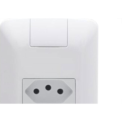 Conjunto Tramontina Aria 4X2 Branco Com Placa (1 Tomada 20A) 57241/013