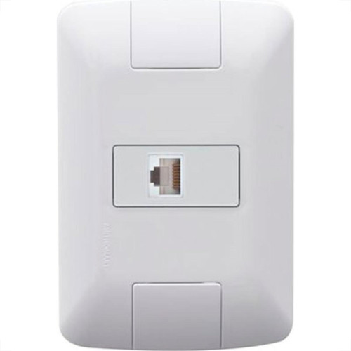 Conjunto Tramontina Aria 4X2 Branco Com Placa (1 Tomada Rj45) 57241/022