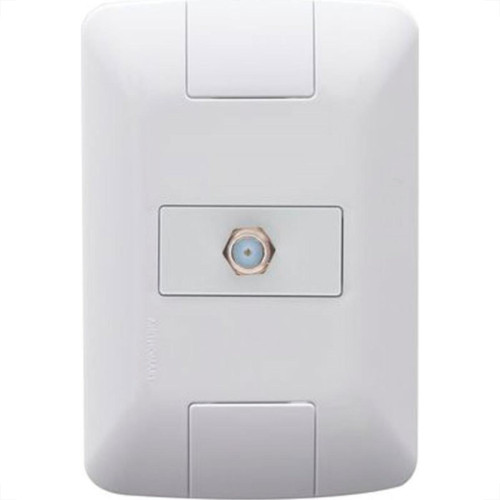 Conjunto Tramontina Aria 4X2 Branco Com Placa (1 Tomada Tv) 57241/017