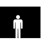 Placa Sinalizacao Poliestireno 15X18 ''Masculino (Portugues/Ingles)'' Blk02