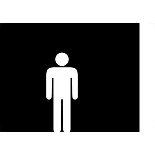 Placa Sinalizacao Poliestireno 15X18 ''Masculino (Portugues/Ingles)'' Blk02