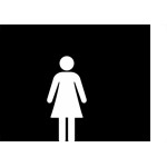 Placa Sinalizacao Poliestireno 15X18 ''Feminino (Portugues/Ingles)'' Blk03
