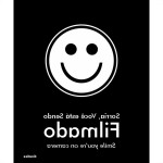Placa Sinalizacao Poliestireno 15X18 ''Sorria Vc Esta Sendo Filmado (Portugues/Ingles)'' Blk06