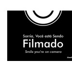 Placa Sinalizacao Poliestireno 15X18 ''Sorria Vc Esta Sendo Filmado (Portugues/Ingles)'' Blk06