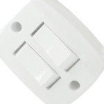 Interruptor Externo Ilumi Retangular Branco 2 Simples Com 1Peca 16562