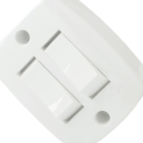 Interruptor Externo Ilumi Retangular Branco 2 Simples Com 1Peca 16562