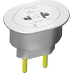Pino Adaptador (Entrada =2 Redondo/Saida =2 Universal) Ilumi Cinza Com 1Peca 12071