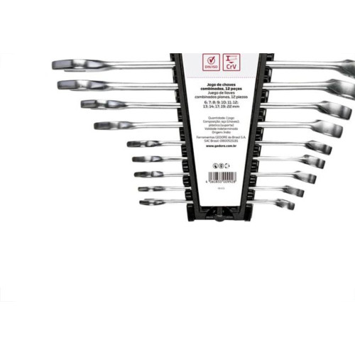 Chave Combinada Gedore Red 6A22 14B Kit Com 12Pecas 