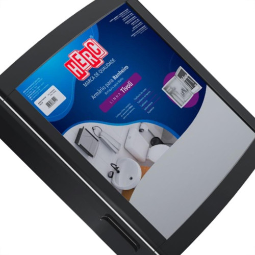 Armario Plastico Herc Tivoli Externo/Embutir 33,8X32,2 Preto 