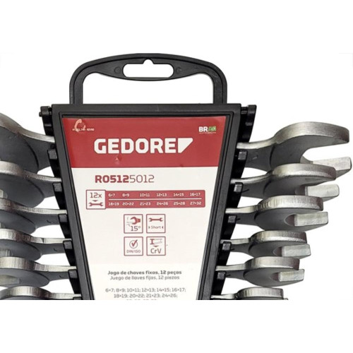 Chave Fixa Gedore Red 6A22 12B Kit 08Pecas 