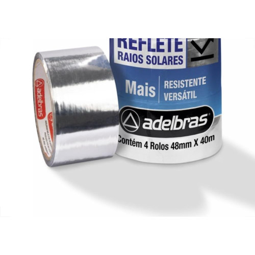 Fita Embalagem Adelbras Metalizada 48 X 40  - Kit C/5 