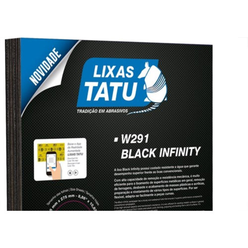 Lixa Black Infinity Tatu 60 Agua/Ferro/Massa W29100600025 - Kit C/25 