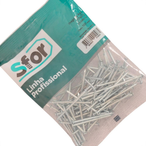 Prego Aco Sforplast Com Cabeca  17X27 (3,00X62mm)   100pcs 