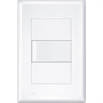 Conjunto Fame Evidence 4X2 Branco Com Placa(1Paralelo) 16A 