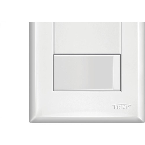Conjunto Fame Evidence 4X2 Branco Com Placa(2Simples) 16A 