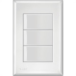 Conjunto Fame Evidence 4X2 Branco Com Placa(3Simples) 16A 