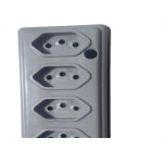 Tomada Barra Naticon   Quintupla 10A 2 Polos +Terra Cinza 609