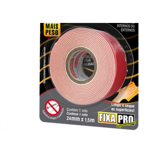 Fita Dupla Face Adelbras Espuma Extra Forte 24 X 1,5M Ate 5Kg 