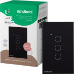 Interruptor Inteligente Intelbras Wifi Touch Preto 3 Teclas Ews 1003 