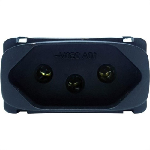 Modulo Tomada Alumbra Gracia 2Polo+Terra 10A Preto 85360