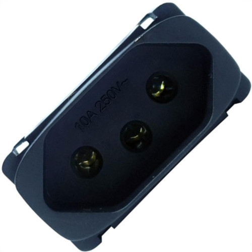 Modulo Tomada Alumbra Gracia 2Polo+Terra 10A Preto 85360