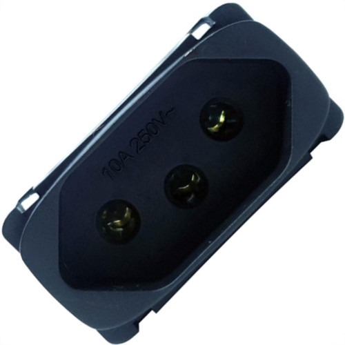Modulo Tomada Alumbra Gracia 2Polo+Terra 20A Preto 85361
